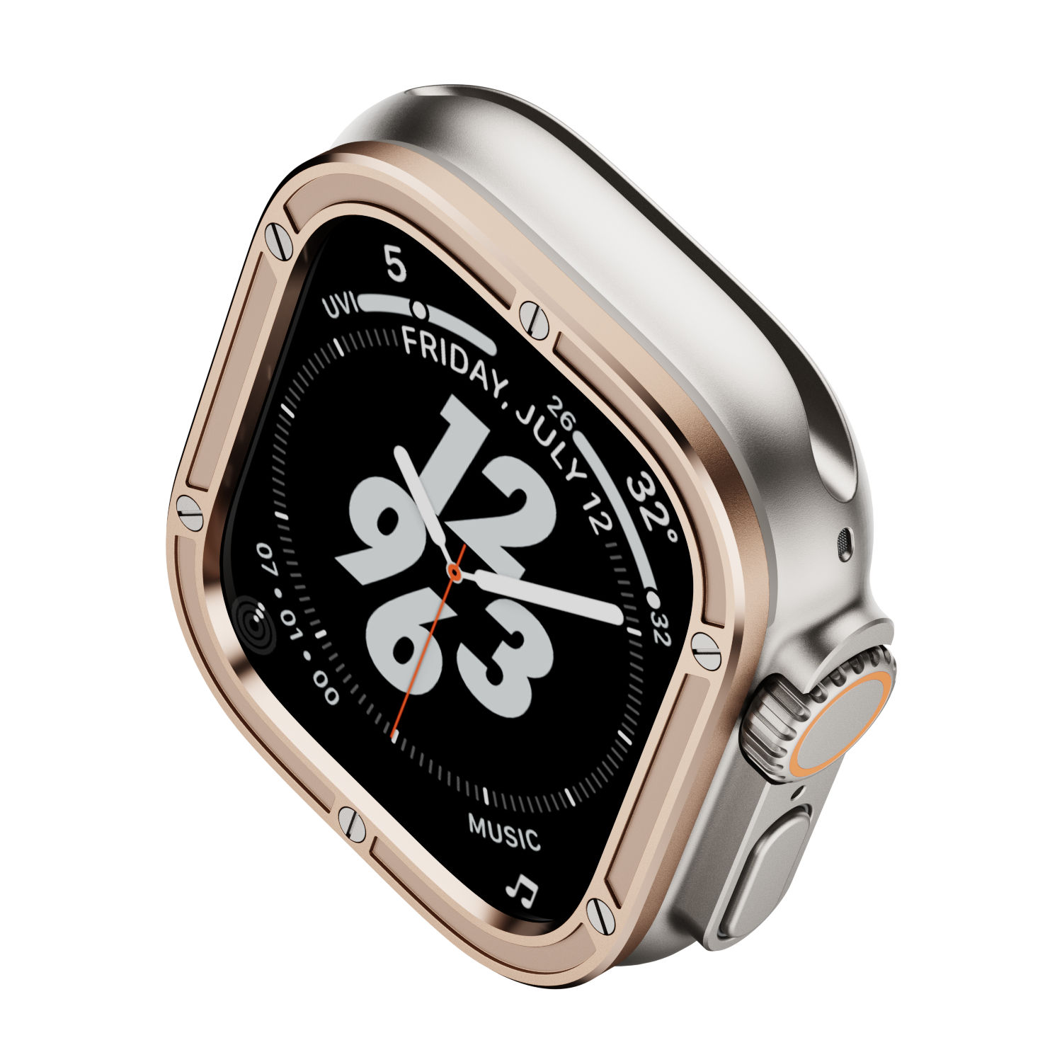 Women Rose Gold Stainless Steel Watch Case Cover for Apple Watch 