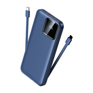 Custom Logo 10000mAh Power Bank with Slim Portable <b>USB</b> External LI-Polymer Battery & <b>Cable</b> Customizable Bancos De Potencia - Product Image 1