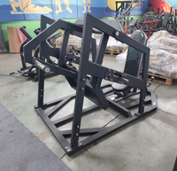 Presse à jambes horizontale à levier, capacité 250 kg, à charge par plaques, siège réglable 12 positions, pour usage commercial en salle de sport, pour fessiers et quadriceps, en acier