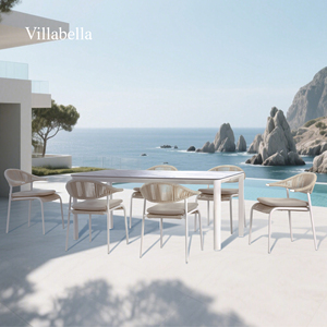 Muebles de exterior de lujo, sillas de comedor y mesa de jardín, juego de muebles de patio de cuerda para Hotel, restaurante, uso comercial - Product Image 1