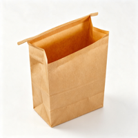 Sacs à pain en papier kraft brun avec fenêtre transparente, sacs d'emballage pour boulangerie, pour sandwichs, toasts, gâteaux, biscuits