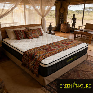 <span class=keywords><strong>Matelas</strong></span> respirant de haute qualité en <span class=keywords><strong>mousse</strong></span> à mémoire de forme et latex naturel, avec ressorts ensachés, format King Size, livré en boîte pour chambre à coucher, garantie 10 ans - Product Image 1