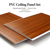 Nouveau matériau de construction : Panneau de plafond moderne en PVC stratifié imprimé, étanche, insonorisé, résistant au feu, pour grille de plafond
