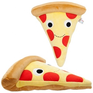 Peluche Personalizzato a Forma di Cibo Cartoon, Giocattolo Morbido a Forma di Fetta di Pizza al Formaggio, Cuscino Peluche a Forma di Pizza - Product Image 1