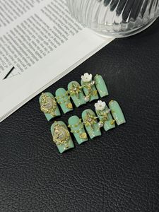Ongles artificiels faits main de haute qualité, style court, style ange, accessoires pour ongles, designs personnalisés disponibles, prix de gros pour les ongles - Product Image 4