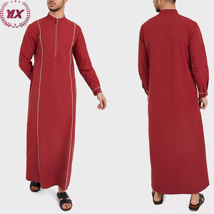 Thobe marocain à capuche tendance, vente en gros, pas cher, pour hommes musulmans, 2023, Daffah, Abaya, Khamis, vêtements arabes islamiques - Product Image 2