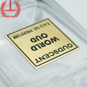 Tancy Custom Metal Nameplate Stainless Steel Logo Engraving For Wine Tea Box <b>Packaging</b> <b>Labels</b> - Product Image 2
