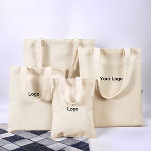 Bolsa de Tela de Lona con Logotipo Personalizado, Bolsa de Compras con Impresión Comercial, Bolsa Reutilizable para Mujer con Logotipo - Product Image 1