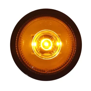 자동차 부품 SAE DOT J592E 표준 12V 2.5 인치 라운드 앰버 LED 트럭 사이드 마커 조명