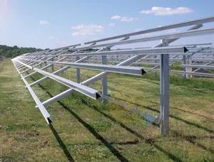 Steel Support Structures For Solar Panel Installation Ground Racking And PV Mounting System With Ground Panel Bracket