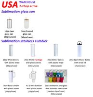 Nouvelle arrivée colorée au soleil Laser clair arc-en-ciel irisé 12oz 16oz 20oz bricolage boîtes de verre de sublimation vierges