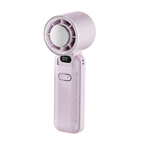 Portable <b>Foldable</b> Mini Fan With Digital Display 5W Brushless Motor Handheld Battery Powered Cooling Fan For Outdoor Travel <b>Desk</b> - Product Image 5