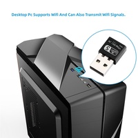 Adaptateur WiFi USB Mini AC1300Mbps, Carte Réseau Sans Fil Double Bande 2.4G 5G, Dongle USB WiFi 5 pour Ordinateur de Bureau et Ordinateur Portable