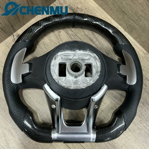 Volante Deportivo de Cuero y Fibra de Carbono Real en Oferta para Mercedes Benz AMG W204 C63 W212 W218 W207 Compatible con Clase <span class=keywords><strong>E</strong></span> G 809 - Product Image 2