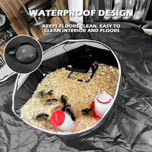 Jaula portátil <span class=keywords><strong>para</strong></span> ejercicio al aire libre <span class=keywords><strong>para</strong></span> mascotas, corralito negro impermeable y transpirable <span class=keywords><strong>para</strong></span> mascotas <span class=keywords><strong>para</strong></span> animales pequeños, pollos, hámsteres, conejillos de indias - Product Image 4