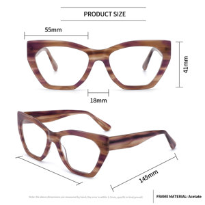 Di alta qualità Unisex acetato occhiali da vista montature donna e <span class=keywords><strong>uomo</strong></span> classico Cat Eye Design del Computer ottico colorato - Product Image 3