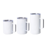 Gobelet personnalisé à sublimation 12oz 16oz 24oz Gobelet blanc à sublimation avec couvercle