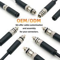 Connecteur d'alimentation circulaire M12 4 broches mâle-femelle étanche IP67 30V 5-7A pour usage aéronautique