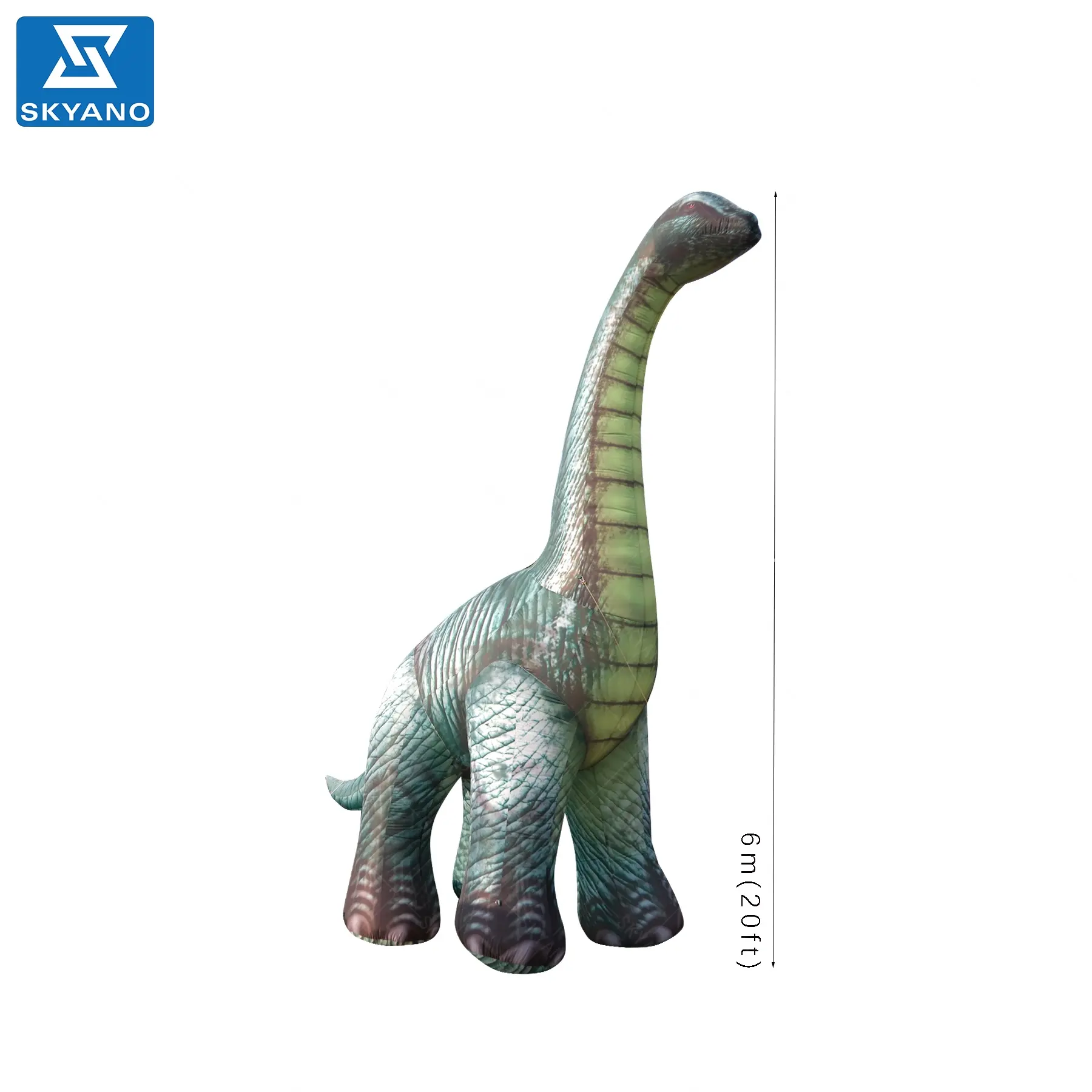 Modelo de dragón bobinado inflable gigante, modelo de dinosaurio inflable