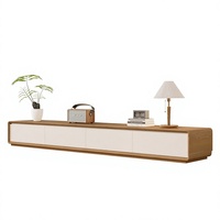Ensemble de meuble TV et table basse en bois massif, style moderne minimaliste multifonctionnel, pour salon, meubles assortis pour la maison