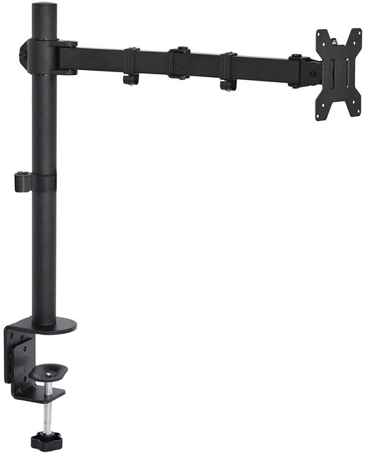 MG Pole PC Monitor Mount Single Long Arm Stand Bolt Down Metal Height Adjustable Table Studio Multi Holder Gaming vivo Vesa 32