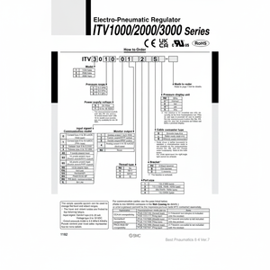Régulateur de pression électro-pneumatique SMC Pneumatics ITV2090-112CL5 - Product Image 1