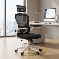 Chaise ergonomique en maille avec soutien lombaire et dossier réglable pour la maison, le bureau, le dortoir - Chaise d'ordinateur pour e-sport