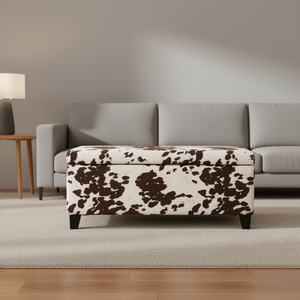 Taburete Otomano con Espacio de Almacenamiento Oculto para el Hogar, Diseño Contemporáneo en Tela, Mueble Moderno para Sala de Estar - Product Image 2