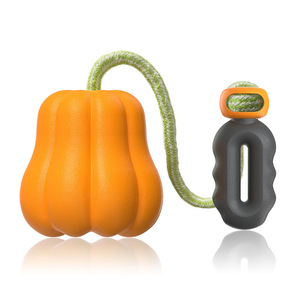 ของเล่นสำหรับสุนัขลูกบอลสำหรับขว้างด้วยมือทำจาก TPR รูปทรง<span class=keywords><strong>ฟักทอง</strong></span>ของเล่นที่บดและทำความสะอาดฟันของเล่นที่เคี้ยวเป็นมิตรต่อสิ่งแวดล้อม - Product Image 4