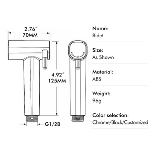 Modern Wall Mounted Round ABS Bathroom Cleaning Shattaf <strong>Bidet</strong> <strong>Sprayer</strong> - Product Image 5