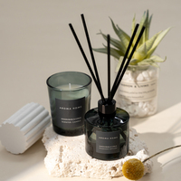Ensemble cadeau de parfum de luxe AIKUN, étiquette personnalisée, hôtel, ambiance de détente, bougie naturelle à la cire de soja sans BPA, diffuseur de roseaux