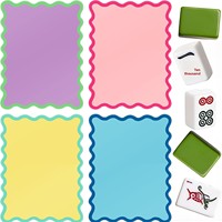 Approvisionnement en gros usine – Mélangeur et agitateur de cartes de mahjong en PVC de marque WIN, bords ondulés, design écologique et étanche, accessoire de jeu portable