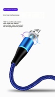 Câble de données magnétique portable 60W à charge rapide Type-C en PVC trois-en-un avec rotation magnétique puissante pour téléphone portable