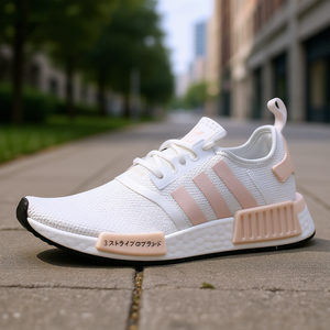 อาดิดาส เอ็นเอ็มดี อาร์ 1 รองเท้าโลฟเฟอร์สปอร์ตสำหรับผู้หญิงสีขาววันเดอร์ควอตซ์ไซส์ 6 พื้นรองเท้า EVA ซับในตาข่าย หัวรองเท้าทรงกลม ทุกฤดูกาล - Product Image 2