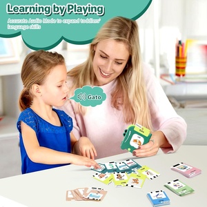 Flashcard Bilingue Spagnolo-Inglese da 420 Parole per Bambini, Giocattoli Educativi Montessori - Product Image 5