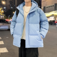 Veste en duvet pour homme, manteau en duvet unisexe d'hiver respectueux de l'environnement et respirant, chaleur décontractée avec capuche, logo personnalisable