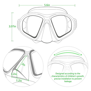 Máscara de <span class=keywords><strong>buceo</strong></span> de vidrio XIALE con función antiniebla Vista amplia y sello perfecto para inmersiones en el océano profundo - Product Image 4