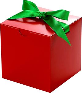 Cajas de Regalo Rojas Navideñas - Cajas Festivas con Tapas para Regalos, Adornos, Velas, Tazas, Manualidades - para Navidad, Fiestas - Product Image 1