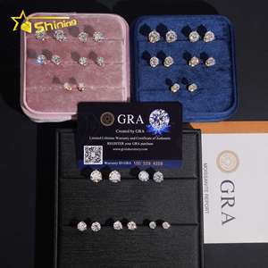 Hip Hop Jewelry 925 Sterling <strong>Silver</strong> Diamond 3 Prongs <strong>Earring</strong> 5mm 6.5mm 7mm 8mm 9mm VVS Moissanite Moissanite <strong>Stud</strong> <strong>Earrings</strong> - Product Image 4