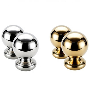 Зеркальные Позолоченные полые шарики из нержавеющей стали для украшения лестниц с основанием для садовых украшений - Product Image 5