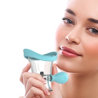 Gobelet de rinçage portable en silicone avec support, flacon de lavage oculaire à pression d'air, réservoir de nettoyage portable