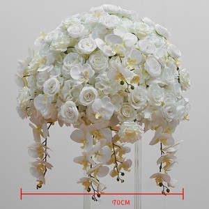 Nueva Decoración de Orquídeas Mariposa y Rosas Bordadas para Escenarios de Boda, Arreglos Florales Simulados para Comedores y Salas de Exposición - Product Image 3
