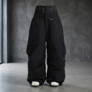 High Quality Men/Women Baggy Ski Snow Pants Polartec 380g Waterproof Quick Dry <b>Hip</b> Hop Style Loose-Fitting Zipper Closure - Product Image 3