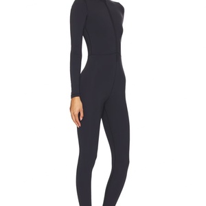 Combinaison de yoga et de fitness pour femmes, dos nu, jambes larges, design ajouré, matière Spandex/Nylon, respirante, extensible dans quatre directions, séchage rapide - Product Image 3