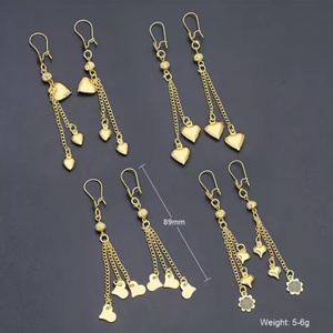 Pendientes de Corazón Chapados en Oro de 24K Jxx, Diseño de Moda, Precio de Mayoreo, Gran Venta para Mujeres - Product Image 1