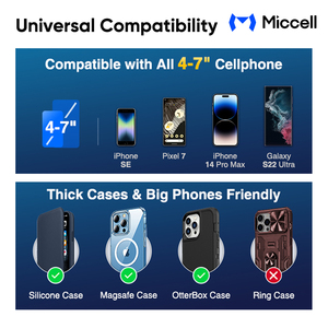 Support de téléphone de voiture rotatif à 360 degrés Miccell avec <span class=keywords><strong>bras</strong></span> télescopique extensible <span class=keywords><strong>pour</strong></span> téléphone, support universel <span class=keywords><strong>pour</strong></span> tableau de bord - Product Image 6