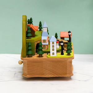 Cajas Musicales de Madera con Tren Mecánico de Madera con Logotipo Personalizado RTS, con Tren Giratorio, Ecológicas - Product Image 3