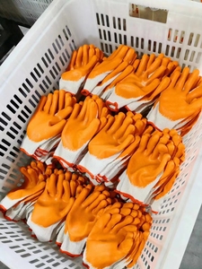 قفازات عمل قطنية للحديقة مطلية باللاتكس، قفازات محاكة بالقطن مع راحة يد مطاطية من اللاتكس - Product Image 6