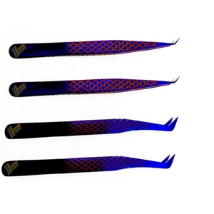 Extensions de cils en acier inoxydable japonais avec logo personnalisé Diamond Grip Pince à épiler plasma professionnelle Utilisation durable des sourcils Violet - Product Image 4