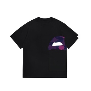 Camisetas de gran venta para hombre, estilo europeo y estadounidense, de 250g, 100% algodón, ecológicas, transpirables, Bapee - Product Image 4